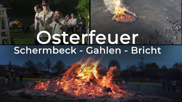 Osterfeuer in Schermbeck, Gahlen und Bricht 2022
